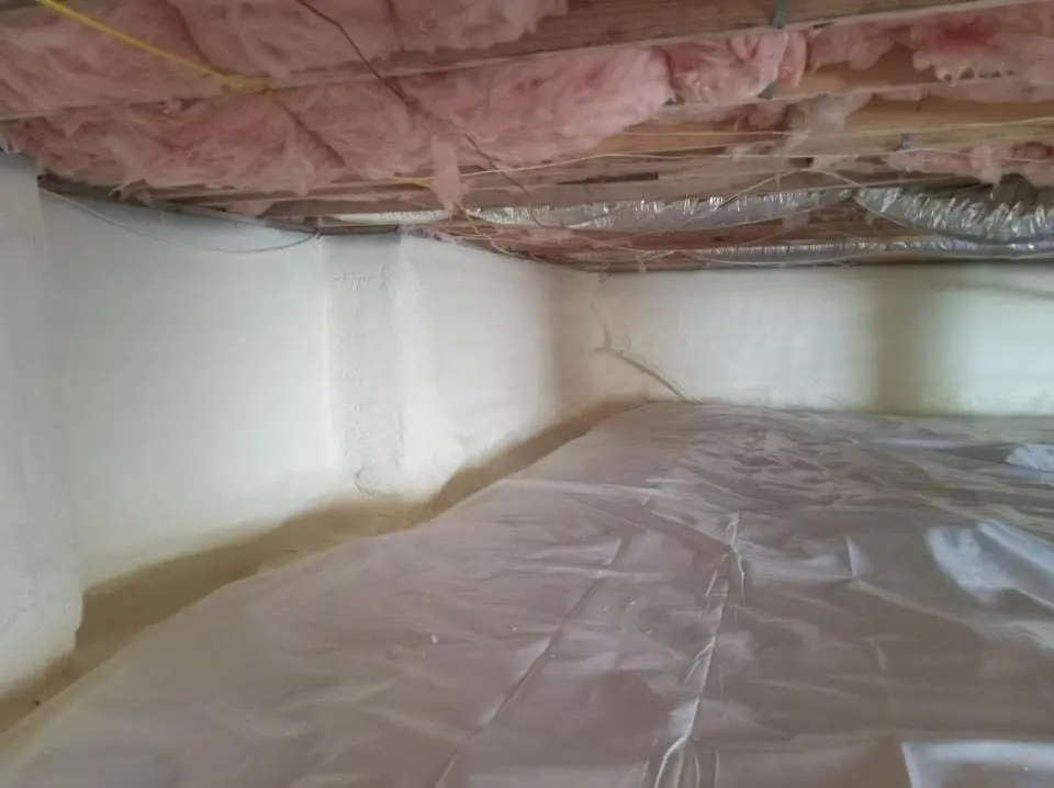 Crawl space encapsulation with closed-cell spray foam for Attic Insulation in Lumberton